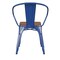 Flash Furniture Blue Metal Stack Chair with Teak Poly Resin Seat CH-31270-BL-PL1T-GG - alternate 8